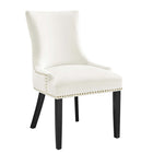 Modway - Marquis Performance Velvet Chaises de salle à manger Ensemble de 2 - Blanc-Velours de performance résistant aux taches