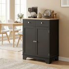 HOMCOM - Buffet 26,8 po L avec rangement - noir-Convient pour la cuisine, le salon, la salle de bain pour ranger des ustensiles, de la papeterie ou des serviettes 