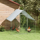 PawHut - grande cage à poules galvanisée, enclos à marcher - 6,6 pi x 6,6 pi x 6,6 pi-Construction robuste en acier galvanisé massif 