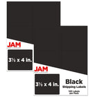 JAM Paper - Étiquettes adresse, 3 1/3 x 4, noir AstroBrights, 2 paquets de 120 (302228591g)-Noir