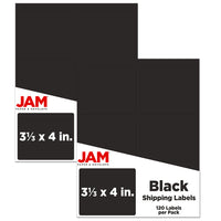 JAM Paper - Étiquettes adresse, 3 1/3 x 4, noir AstroBrights, 2 paquets de 120 (302228591g)-Noir