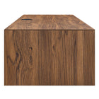Modway - Merit Fixation murale de 60" Bois Bureau - Noyer-Trou de gestion des câbles