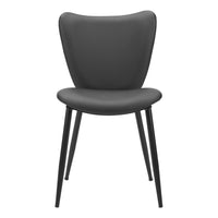 Zuo - Prestige Chaise de salle à manger - Noir - Ensemble de 2-Confort moelleux et soutien durable