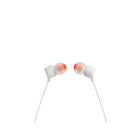 JBL – Écouteurs intra-auriculaires Tune 110, blanc-Câble plat sans enchevêtrement durable 