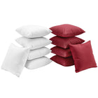 Modway - Gather 10 pièces Terrasse extérieure Ensemble d’oreillers - Blanc Rouge-Résistance à l’eau et aux UV