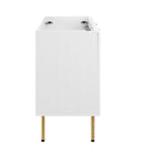 Modway - Chaucer 48" Armoire de toilette de salle de bain (lavabo non inclus) - Blanc-Portes en rotin tissé