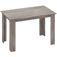 HOMCOM - Table à manger moderne 47 po avec effet bois - gris clair-Finition élégante en bois à face mélaminée avec une légère résistance à l'eau pour un usage quotidien 