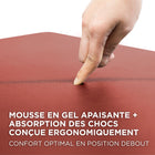 Mount-It! - Tapis anti-fatigue, 18 po x 22 po, Rouge-Mousse en gel caoutchoutée
