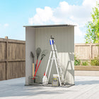 Outsunny - Remise de rangement extérieure 5 pi x 3 pi - gris foncé-Espace de rangement intérieur spacieux et ouvert
