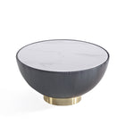 Manhattan Comfort - Ensemble de 2 tables : table basse Anderson moderne 71,5 cm et table d’appoint 40 cm - gris-Livré chez vous entièrement assemblé Aucun assemblage requis