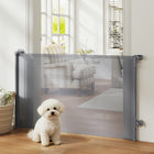 PawHut - Barrière pour chien rétractable, s’étend jusqu’à 55 po de large-Absence de barre inférieure éliminant les risques de trébuchement, assurant un passage plus sûr pour tous 
