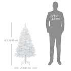 HOMCOM - Arbre de Noël Artificiel 4 Pieds avec 202 Branches Réalistes - Blanc-Il est peu probable que les branches ignifuges prennent feu ou causent de graves dommages domestiques 