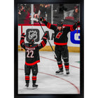 Logan Stankoven & Jordan Staal Hurricanes 2025 Playoffs - Toile encadree - 22" x 31"-Impression sur toile de qualité supérieure avec bordures enveloppées