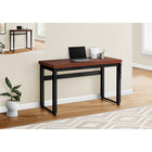 Monarch Specialties - 7676 Bureau 48 po L - Hauteur Adjustable Cerise/Metal Noir-Dimensions du produit : 47,25 pouces L x 23,75 pouces P x 29,5 pouces H - hauteur réglable de 29,5 pouces à 48 pouces