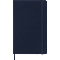 Moleskine - Agenda semainier  Classic 18 mois 2026-2027 - couverture rigide - 12 -7 x 21 cm - bleu saphir - Anglais-Agenda semainier daté de juillet 2026 à décembre 2027
