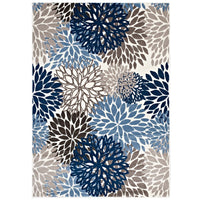 Modway - Calithea Vintage classique abstrait floral Tapis de 5 pi l x 8 pi L - Bleu, brun et beige-Tapis floral abstrait vintage