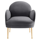 Modway - Transcend Performance Velvet Fauteuil - Gris-Assemblée requise