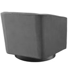 Modway - Twist Salon Accent Performance Velvet Chaise pivotante - Gris-Rembourrage en mousse dense