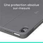 Logitech - Touch iPad Air 11" (M3/M3/M4) / iPad Air 5ème génération Étui Clavier - Gris Oxford - Anglais-Une protection absolue sur-mesure: l'étui unique léger mais robuste de cet étui clavier pour iPad protège votre iPad des rayures pour que vous puissiez l'emporter partout en toute tranquillité 