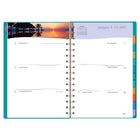 Mead - Agenda hebdomadaire/mensuel escapade tropicale 2027 - 8 1/2 po H x 5 1/2 po l - couleurs assorties - bilingue-Couverture en poly bleu ou sarcelle (choix de couleur non disponible)