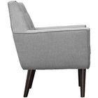 Modway - Posit Tissu rembourré Fauteuil - Gris clair-Capsules de pied non marquées