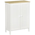 HOMCOM - Armoire de rangement de cuisine 23,6 po L - double portes - blanc-Espace généreux pour ranger la vaisselle, les jouets, les livres et autres objets essentiels du quotidien 