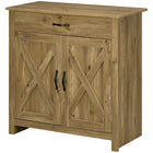 HOMCOM - Buffet de style ferme 31,5 po L avec rangement - bois naturel-La surface de ce buffet offre un style rustique 