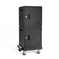 Luxor - Chariot de recharge modulaire pour 20 appareils (2 armoires) avec chariot simple et alimentation CA-Chaque armoire modulaire peut contenir jusqu’à 10 ordinateurs portables ou tablettes avec un écran allant jusqu’à 13 po