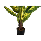 Monarch Specialties - Plante Artificielle - 47 po H - Arbre À Feuilles Persistantes - Touche Réelle - Feuilles Vertes - Pot Noir-Aucun assemblage requis : Dimensions du produit : 25,5 po L x 25,5 po l x 47,25 po H