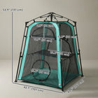 PawHut - Tente pour chat, tente portable pour animaux à 3 niveaux pour utilisation intérieure et extérieure-La structure stable avec piquets de sol assure la stabilité pour des aventures extérieures en toute sécurité 
