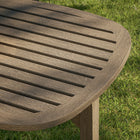 Modway - Saratoga Square Terrasse extérieure Bois de teck Table d’appoint - Gris vieilli-Brancards qui se croisent