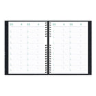 Blueline - 2027 agenda hebdomadaire/mensuel Timanager CoilPro 13 mois 7 jours Blueline – 11 po x 8 1/2 po – noir-Onglets laminés autocollants et pochette de rangement
