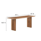 Modway - Amistad 46" Bois Banc - Noyer-Construction en bois massif de manguier