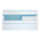 Staples - Enveloppes de sécurité nº 10 à fenêtre double Pliez et collez, 4 1/8 x 9 1/2 po, 24 lb, blanc, boîte de 250-Rabat carré avec joint latéral pour faciliter l'insertion de relevés et formulaires