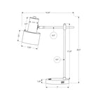 Monarch Specialties - Luminaire - 21 po H Lampe De Table - Port Usb Inclus - Métal Noir - Abat-Jour Noir - Moderne-Doté d'un cordon noir de 6 pieds de long et d'une ampoule de 40W/120V (non incluse), cet éclairage d'appoint tendance et pratique contribuera à éclairer un salon, une chambre à coucher ou un espace de bureau