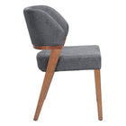 Zuo - Sunobu Chaise de salle à manger - Gris azur/Noyer - Ensemble de 2-Dimensions: 22,6 po L x 21,9 po L x 31,9 po H