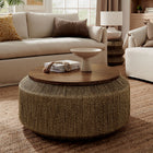 Modway - Maris Herbiers marins et bois Table basse - Noyer naturel-Dessus en bois massif de manguier