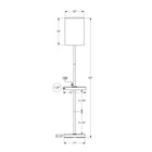 Monarch Specialties - Luminaire - 62 po H Lampadaire - Port Usb Inclus - Métal Gris - Marbre Blanc - Contemporain - Moderne-La base et le bras ronds et robustes en métal gris supportent un abat-jour en tissu gris mélangé à du lin, ce qui donne une ambiance luxueuse tout en éclairant un salon, une chambre ou un bureau