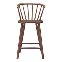 Zuo - Stenger Tabouret de comptoir - Noyer - Ensemble de 2-Support d’accoudoirs