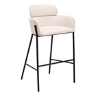 Zuo - Bremor Tabouret de bar - Beige-Support pour les bras