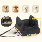 PawHut - Siège Auto pour Chien et Petit Animal - Noir-Conception à double usage, fonctionne comme siège auto ou comme transporteur portable pour animaux