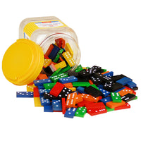 Dominos doubles six couleurs Learning Advantage - Lot de 168 -RENDEZ LES MATHS AMUSANTS - Essayez cet ensemble de 168 dominos en bois dur la prochaine fois que vous pratiquez les concepts numériques avec des enfants. Chaque ensemble comprend 6 couleurs différentes : bleu, vert, jaune, orange, rouge et noir.