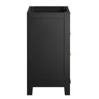 Modway - Dixie 24" Solide Armoire de toilette de salle de bain (lavabo non inclus) - Noir-Tiroirs à extension complète