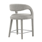 Modway - Pinnacle Boucle Tapis Tabouret de comptoir - Taupe Silver - Ensemble de 2-7