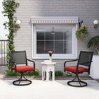 Outsunny - Chaises pivotantes de patio avec coussin, fauteuil à bascule Rouge-Le coussin d'assise rembourré offre un soutien exceptionnel à votre corps 