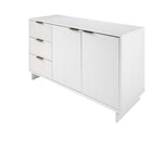 Manhattan Comfort - Buffet moderne Granville 140 cm - Blanc-Assemblage à domicile requis Tout le matériel inclus