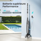 Aiper - Aspirateur de piscine portatif Pilot X1 avec système anti-obstruction, aspiration 1 260 gal/h, double filtre, design léger-7