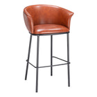 Zuo - Garston Tabouret de bar - Brun-Support pour les bras