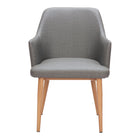 Zuo - Wisom Chaise de salle à manger - Gris - Ensemble de 2-Tissu confortable et durable