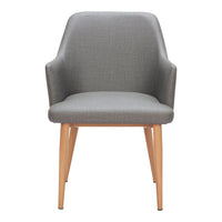 Zuo - Wisom Chaise de salle à manger - Gris - Ensemble de 2-Tissu confortable et durable